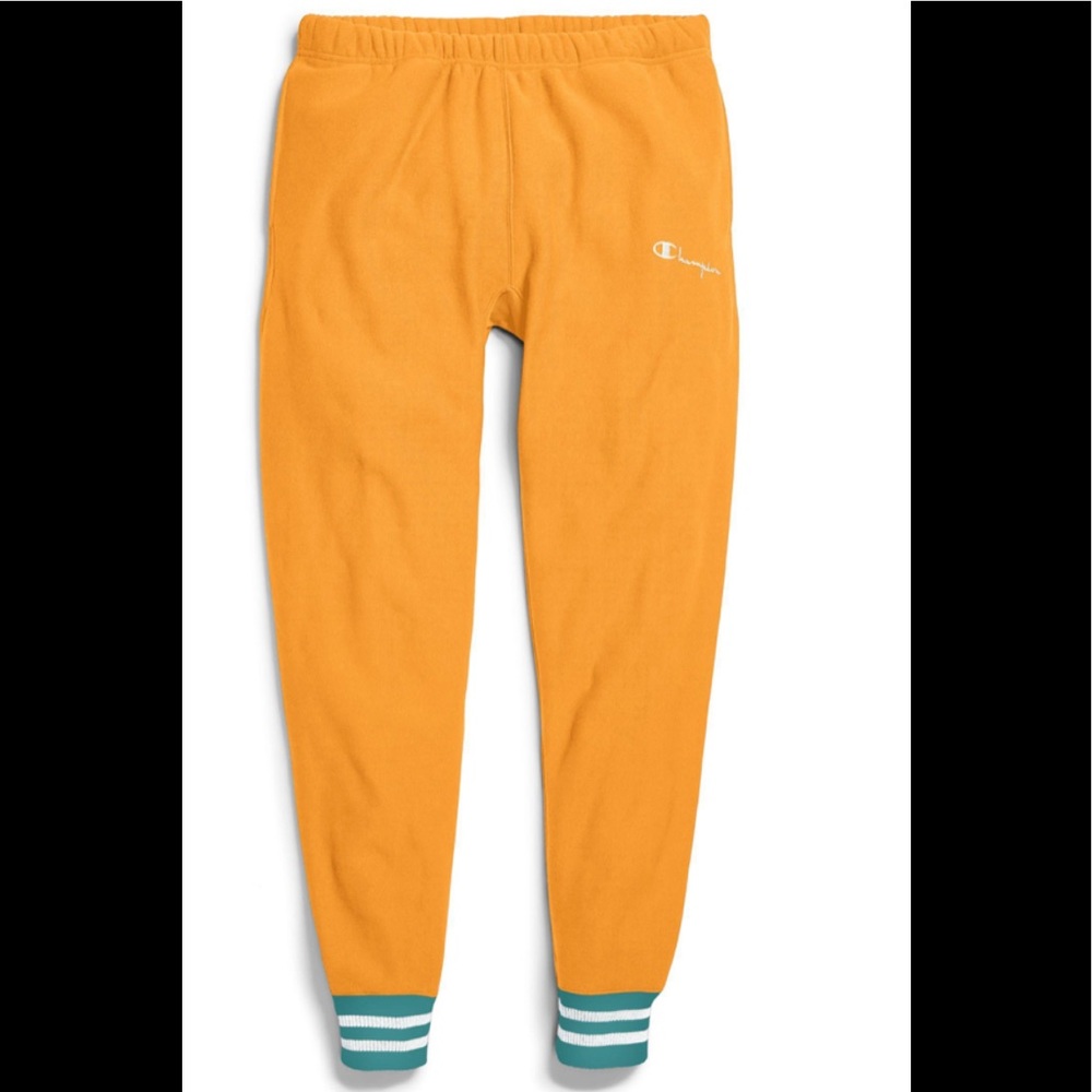 champion Reverse Weave yarn dye Rib trim joggers
